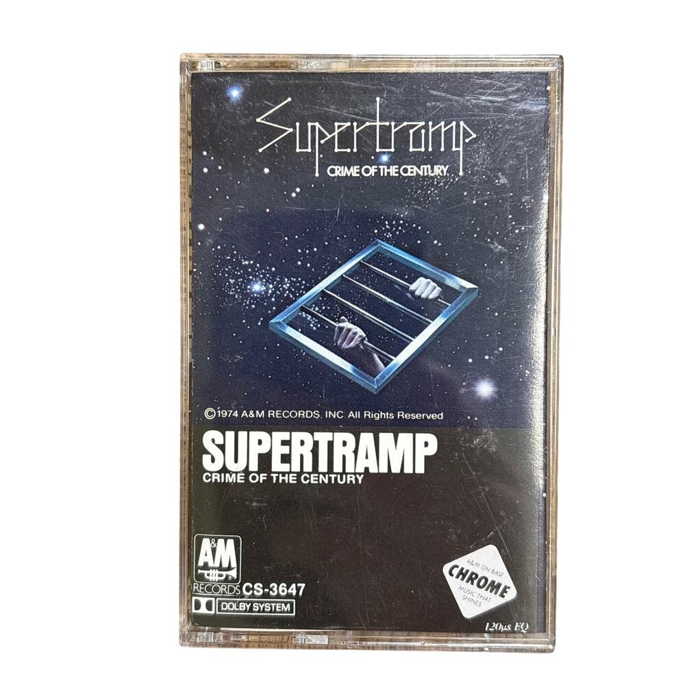 Supertramp - Crime of the Century (Cassette, 1974, A&M Records) CS-3647 Used